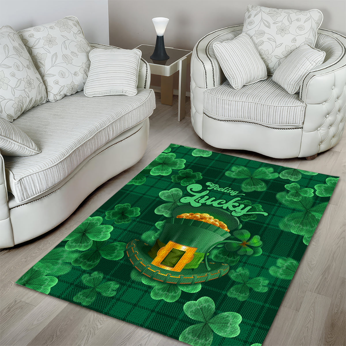 Happy St Patricks Day We Wear Green Suit Area Rug LT9 - Wonder Print Shop