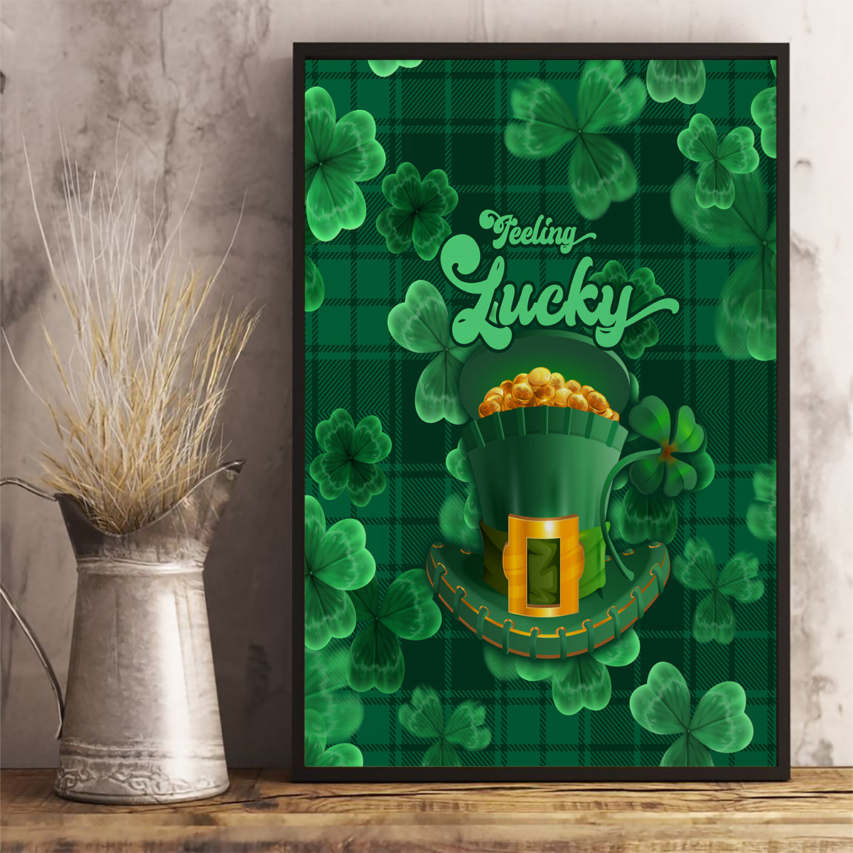 Happy St Patricks Day We Wear Green Suit Canvas Wall Art LT9 - Wonder Print Shop