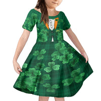 Happy St Patricks Day We Wear Green Suit Family Matching Short Sleeve Bodycon Dress and Hawaiian Shirt - Wonder Print Shop