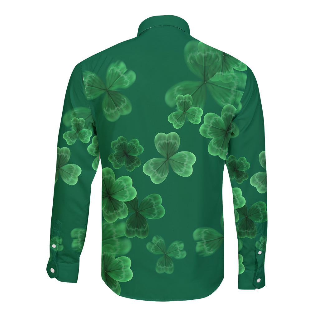 Happy St Patricks Day We Wear Green Suit Long Sleeve Button Shirt - Wonder Print Shop