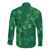 Happy St Patricks Day We Wear Green Suit Long Sleeve Button Shirt - Wonder Print Shop