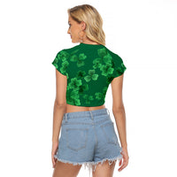 Happy St Patricks Day We Wear Green Suit Raglan Cropped T Shirt - Wonder Print Shop