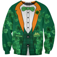Happy St Patricks Day We Wear Green Suit Sweatshirt - Wonder Print Shop