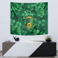 Happy St Patricks Day We Wear Green Suit Tapestry - Wonder Print Shop