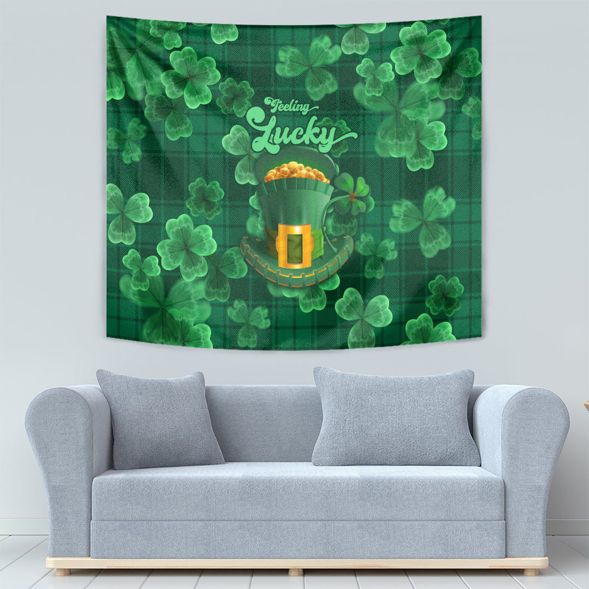 Happy St Patricks Day We Wear Green Suit Tapestry - Wonder Print Shop