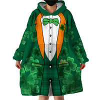 Happy St Patricks Day We Wear Green Suit Wearable Blanket Hoodie - Wonder Print Shop