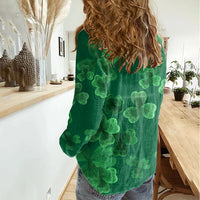 Happy St Patricks Day We Wear Green Suit Women Casual Shirt - Wonder Print Shop