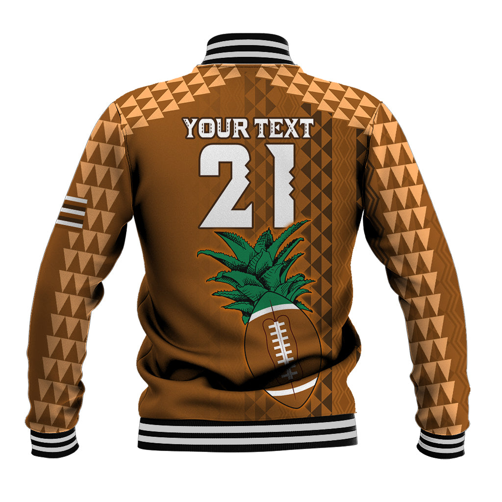 Custom Hawaii Honolulu Bowl Baseball Jacket With Kakau Tribal Pattern LT9 - Wonder Print Shop