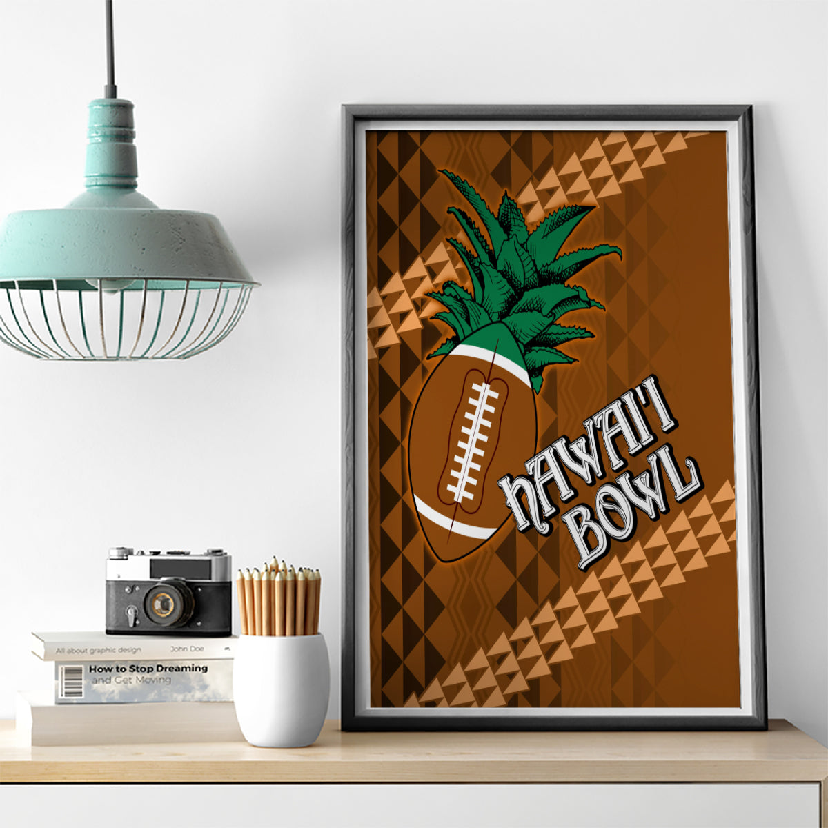 Custom Hawaii Honolulu Bowl Canvas Wall Art With Kakau Tribal Pattern LT9 - Wonder Print Shop