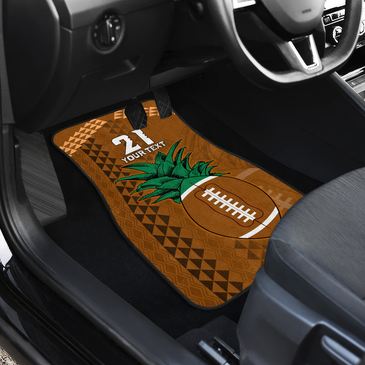 Custom Hawaii Honolulu Bowl Car Mats With Kakau Tribal Pattern LT9 - Wonder Print Shop