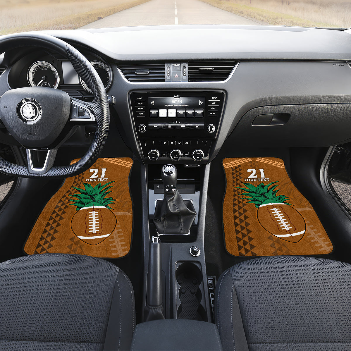 Custom Hawaii Honolulu Bowl Car Mats With Kakau Tribal Pattern LT9 - Wonder Print Shop