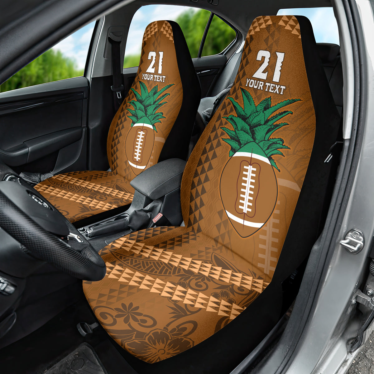 Custom Hawaii Honolulu Bowl Car Seat Cover With Kakau Tribal Pattern LT9 - Wonder Print Shop