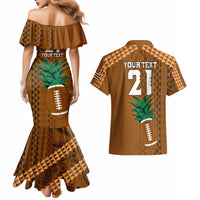 Custom Hawaii Honolulu Bowl Couples Matching Mermaid Dress and Hawaiian Shirt With Kakau Tribal Pattern LT9 - Wonder Print Shop