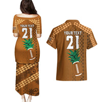 Custom Hawaii Honolulu Bowl Couples Matching Puletasi Dress and Hawaiian Shirt With Kakau Tribal Pattern LT9 - Wonder Print Shop