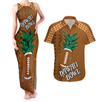 Custom Hawaii Honolulu Bowl Couples Matching Tank Maxi Dress and Hawaiian Shirt With Kakau Tribal Pattern LT9 - Wonder Print Shop