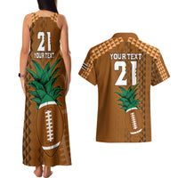Custom Hawaii Honolulu Bowl Couples Matching Tank Maxi Dress and Hawaiian Shirt With Kakau Tribal Pattern LT9 - Wonder Print Shop