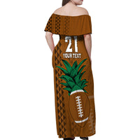 Custom Hawaii Honolulu Bowl Family Matching Off Shoulder Maxi Dress and Hawaiian Shirt With Kakau Tribal Pattern LT9 - Wonder Print Shop