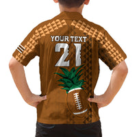 Custom Hawaii Honolulu Bowl Family Matching Off Shoulder Short Dress and Hawaiian Shirt With Kakau Tribal Pattern LT9 - Wonder Print Shop