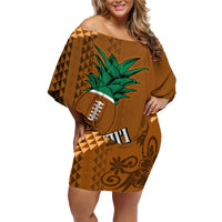 Custom Hawaii Honolulu Bowl Family Matching Off Shoulder Short Dress and Hawaiian Shirt With Kakau Tribal Pattern LT9 - Wonder Print Shop