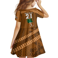 Custom Hawaii Honolulu Bowl Family Matching Short Sleeve Bodycon Dress and Hawaiian Shirt With Kakau Tribal Pattern - Wonder Print Shop