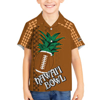 Custom Hawaii Honolulu Bowl Family Matching Short Sleeve Bodycon Dress and Hawaiian Shirt With Kakau Tribal Pattern - Wonder Print Shop