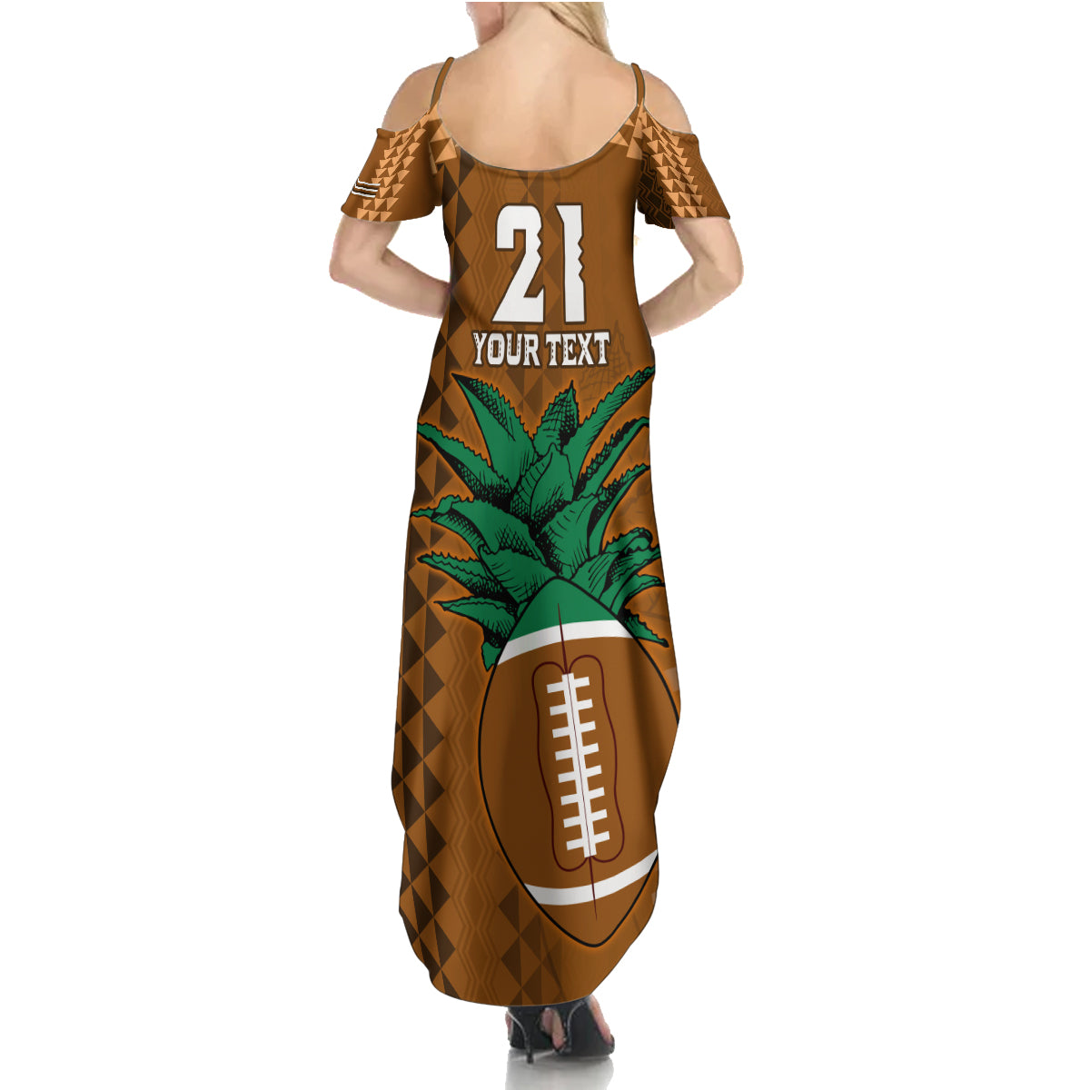 Custom Hawaii Honolulu Bowl Family Matching Summer Maxi Dress and Hawaiian Shirt With Kakau Tribal Pattern - Wonder Print Shop