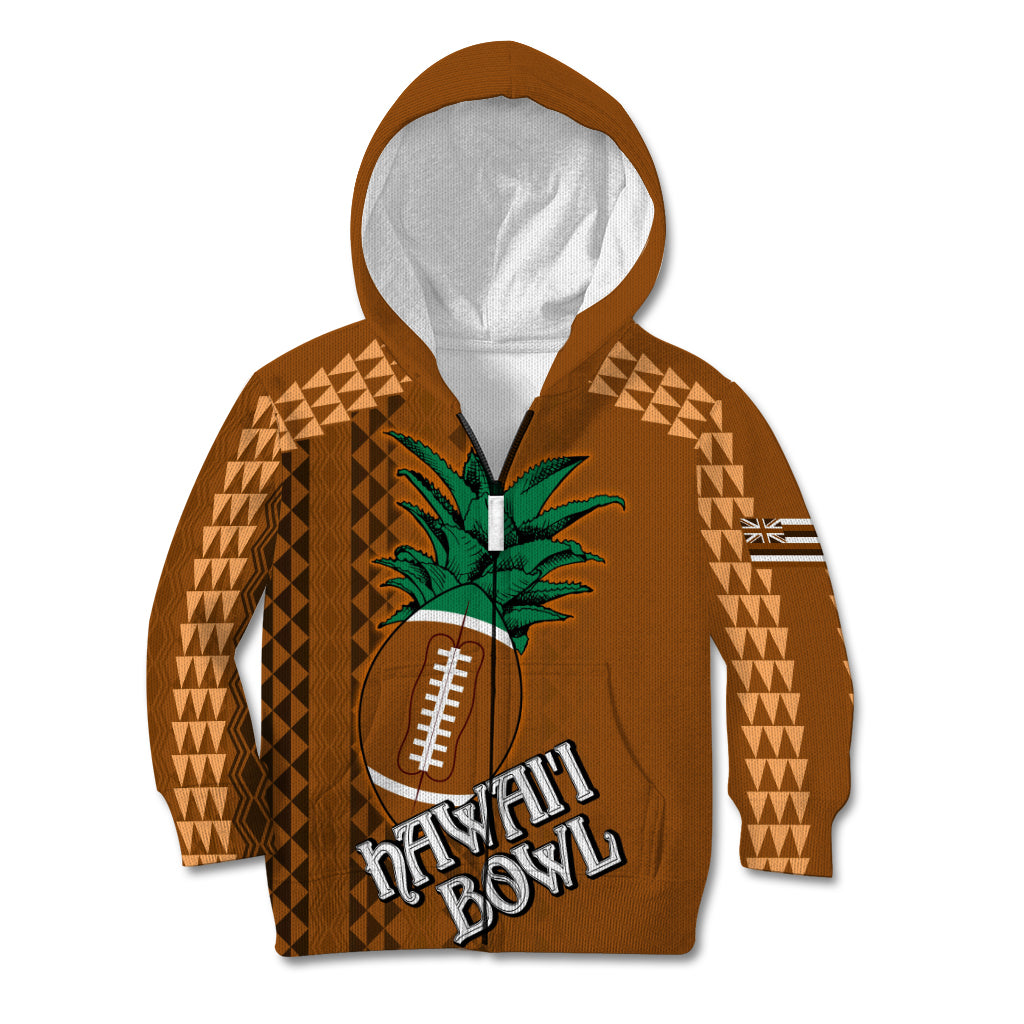 Custom Hawaii Honolulu Bowl Kid Hoodie With Kakau Tribal Pattern - Wonder Print Shop