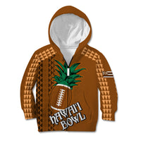 Custom Hawaii Honolulu Bowl Kid Hoodie With Kakau Tribal Pattern - Wonder Print Shop