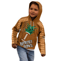 Custom Hawaii Honolulu Bowl Kid Hoodie With Kakau Tribal Pattern - Wonder Print Shop