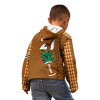 Custom Hawaii Honolulu Bowl Kid Hoodie With Kakau Tribal Pattern - Wonder Print Shop