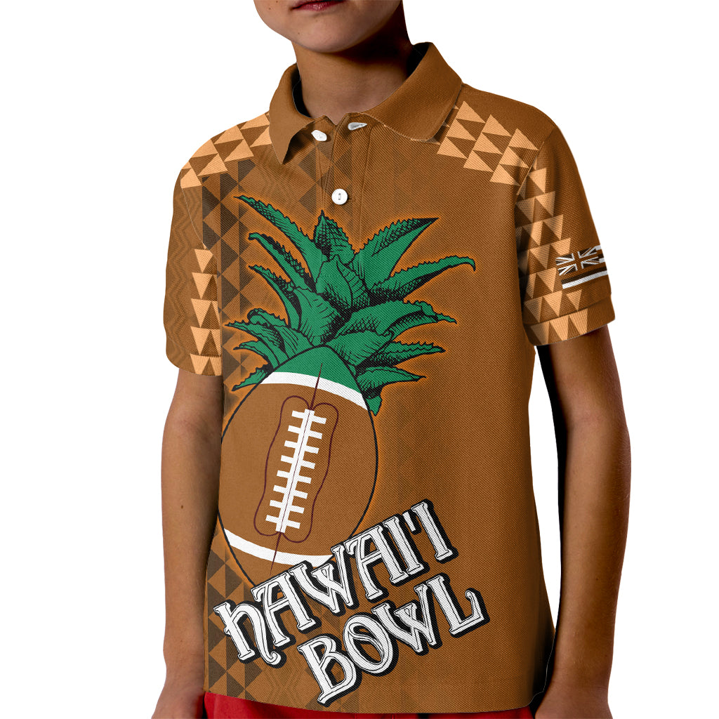 Custom Hawaii Honolulu Bowl Kid Polo Shirt With Kakau Tribal Pattern - Wonder Print Shop