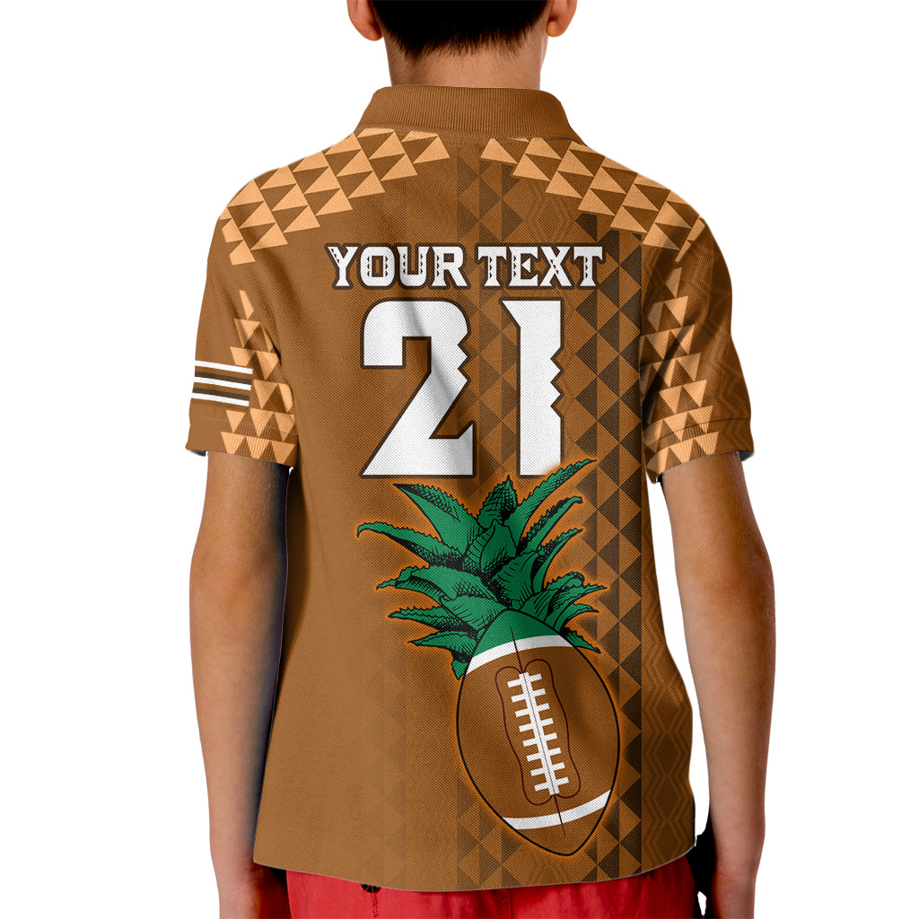 Custom Hawaii Honolulu Bowl Kid Polo Shirt With Kakau Tribal Pattern - Wonder Print Shop
