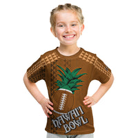 Custom Hawaii Honolulu Bowl Kid T Shirt With Kakau Tribal Pattern - Wonder Print Shop