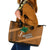 Custom Hawaii Honolulu Bowl Leather Tote Bag With Kakau Tribal Pattern - Wonder Print Shop