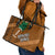 Custom Hawaii Honolulu Bowl Leather Tote Bag With Kakau Tribal Pattern - Wonder Print Shop