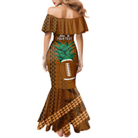 Custom Hawaii Honolulu Bowl Mermaid Dress With Kakau Tribal Pattern - Wonder Print Shop