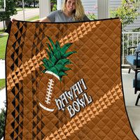 Custom Hawaii Honolulu Bowl Quilt With Kakau Tribal Pattern - Wonder Print Shop