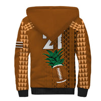 Custom Hawaii Honolulu Bowl Sherpa Hoodie With Kakau Tribal Pattern - Wonder Print Shop