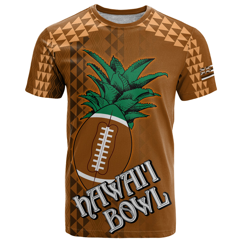 Custom Hawaii Honolulu Bowl T Shirt With Kakau Tribal Pattern - Wonder Print Shop