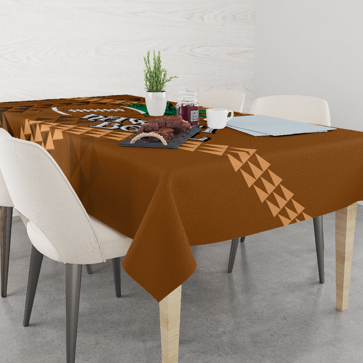 Custom Hawaii Honolulu Bowl Tablecloth With Kakau Tribal Pattern - Wonder Print Shop