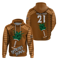 Custom Hawaii Honolulu Bowl Zip Hoodie With Kakau Tribal Pattern - Wonder Print Shop