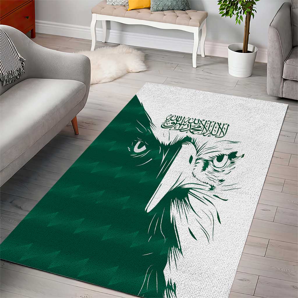 Saudi Arabia Falcon Area Rug Simple Saudi Pattern LT9 - Wonder Print Shop
