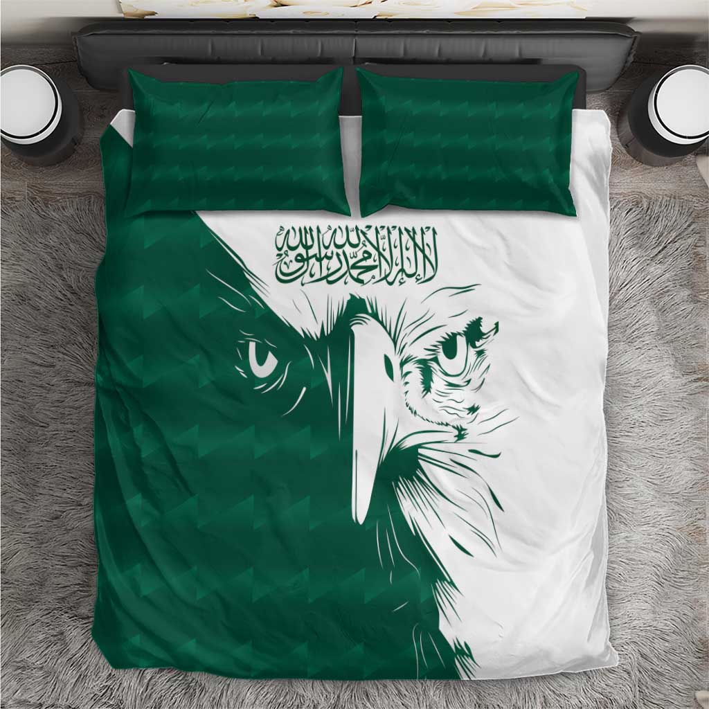Saudi Arabia Falcon Bedding Set Simple Saudi Pattern LT9 - Wonder Print Shop