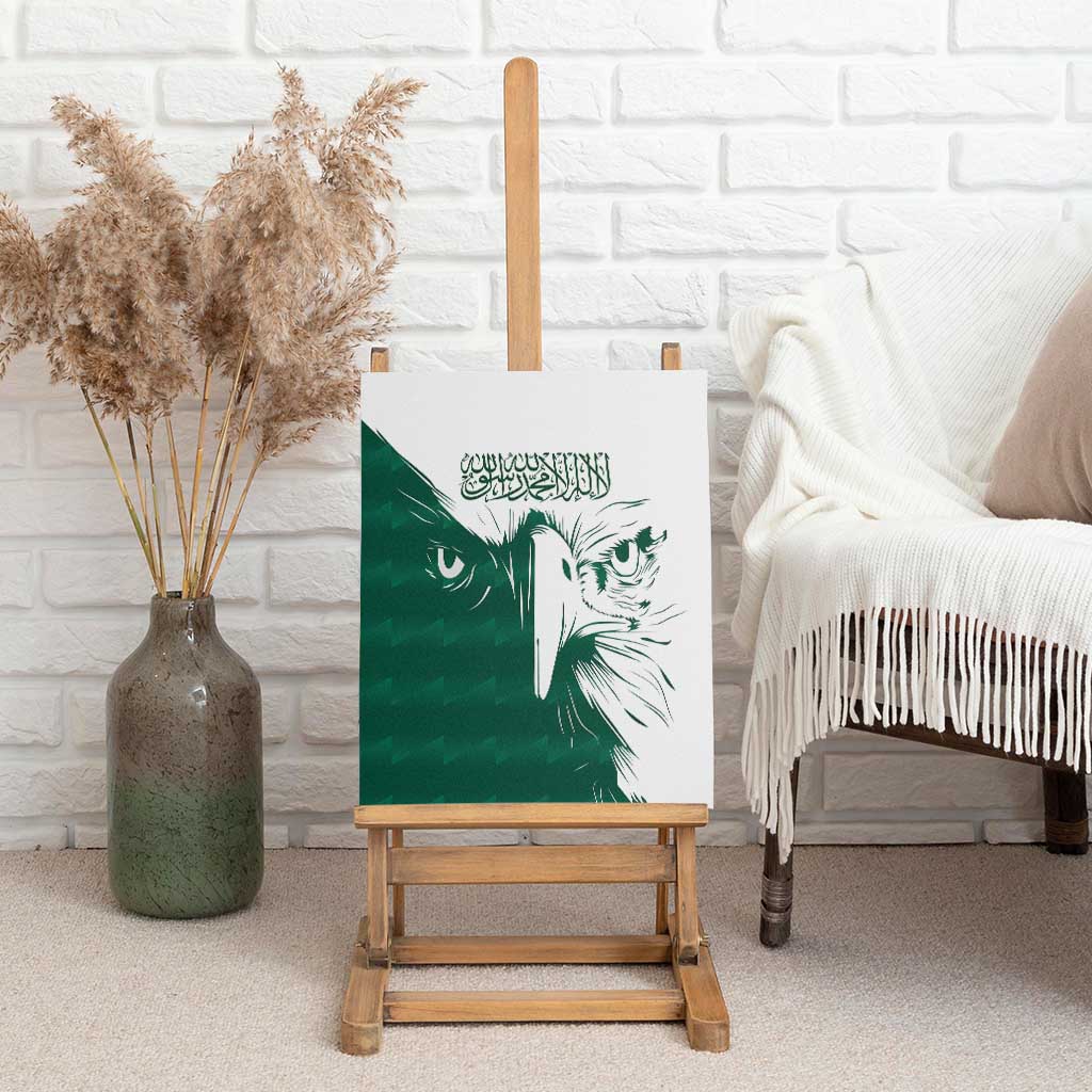 Saudi Arabia Falcon Canvas Wall Art Simple Saudi Pattern LT9 - Wonder Print Shop