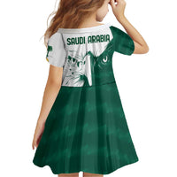 Saudi Arabia Falcon Family Matching Mermaid Dress and Hawaiian Shirt Simple Saudi Pattern LT9 - Wonder Print Shop