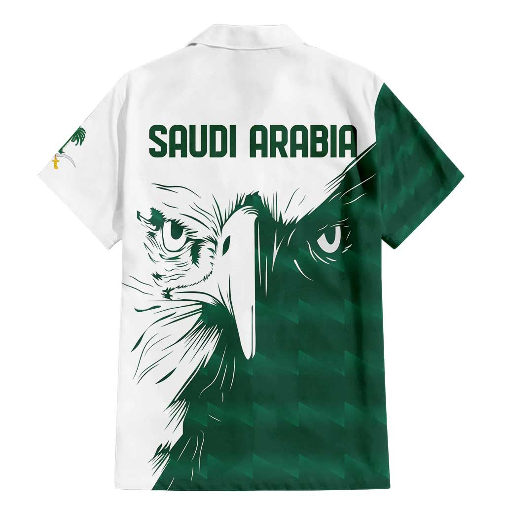 Saudi Arabia Falcon Family Matching Mermaid Dress and Hawaiian Shirt Simple Saudi Pattern LT9 - Wonder Print Shop