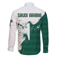 Saudi Arabia Falcon Family Matching Short Sleeve Bodycon Dress and Hawaiian Shirt Simple Saudi Pattern - Wonder Print Shop