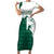 Saudi Arabia Falcon Family Matching Short Sleeve Bodycon Dress and Hawaiian Shirt Simple Saudi Pattern - Wonder Print Shop