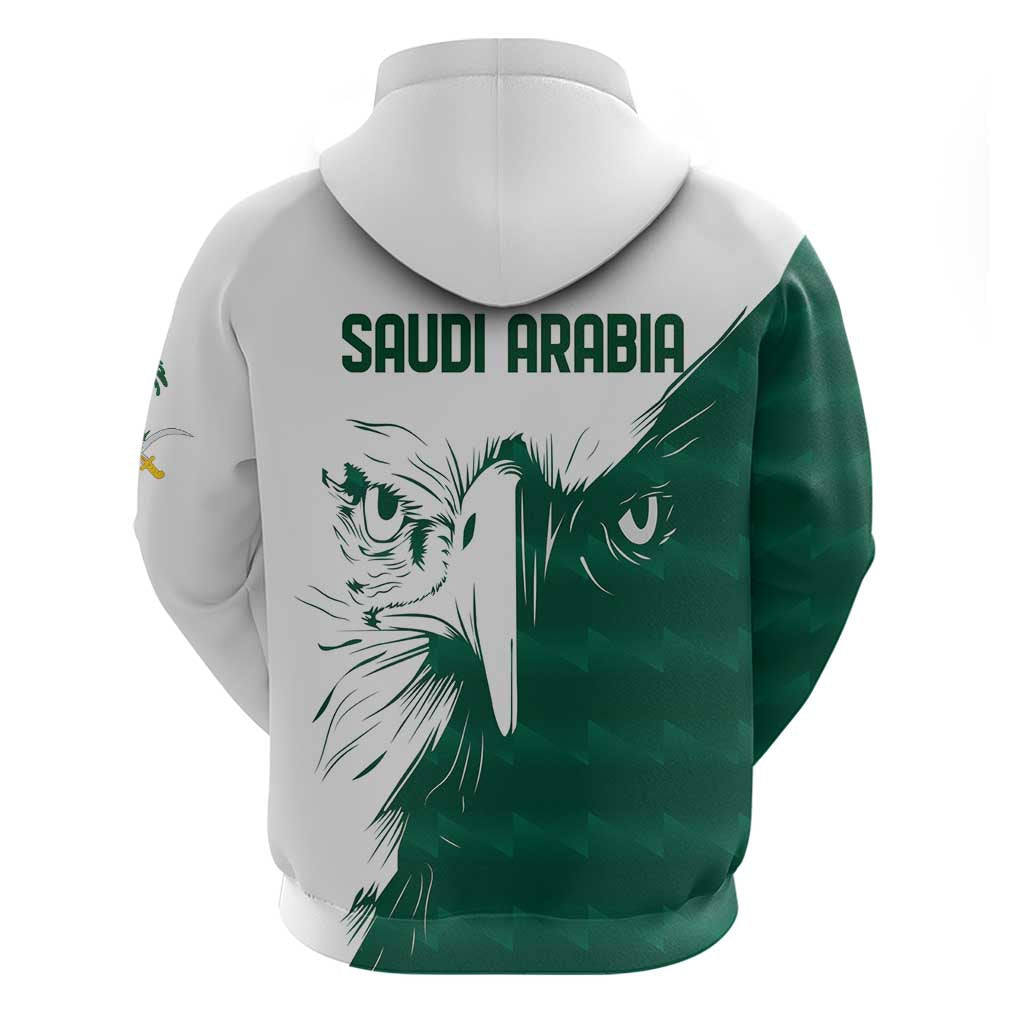 Saudi Arabia Falcon Hoodie Simple Saudi Pattern - Wonder Print Shop