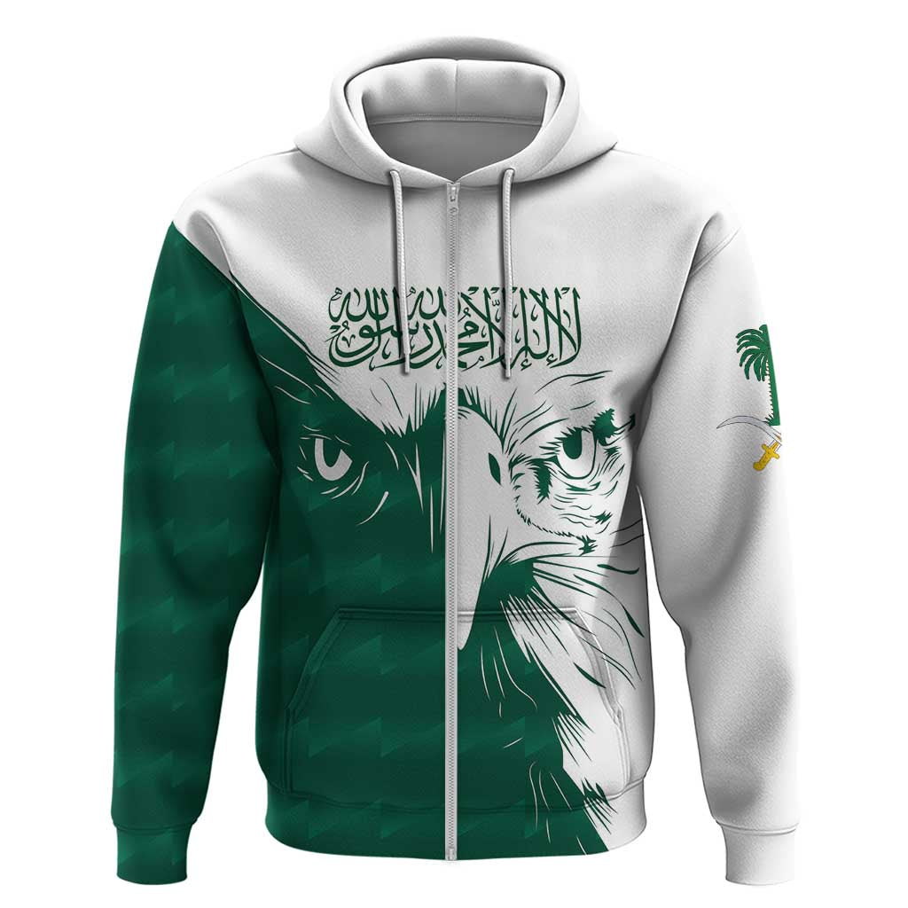 Saudi Arabia Falcon Hoodie Simple Saudi Pattern - Wonder Print Shop